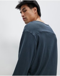 Surrounded By Ghosts - The Diaspore Rib Knit Long Sleeve Tail T-Shirt