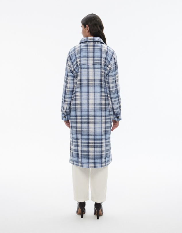 Witchery - Wool Blend Check Longline Shacket