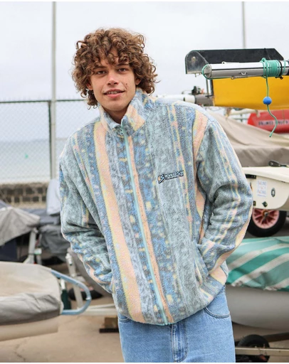 Skwosh - Swayze Stripe Polar Fleece Jacket