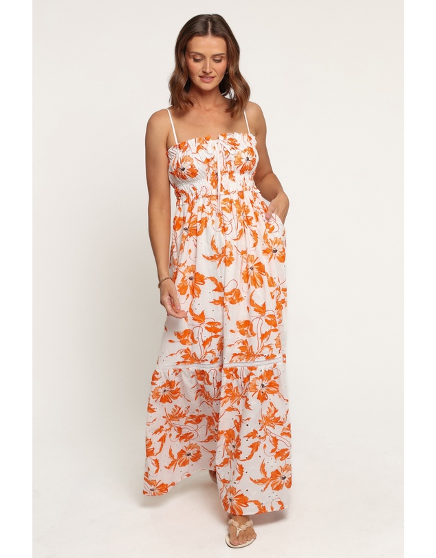 Petal & Pup - Norelle Maxi Dress - Orange Floral
