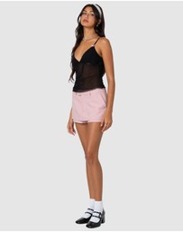 EDIKTED - Harriet Sheer Mesh Top