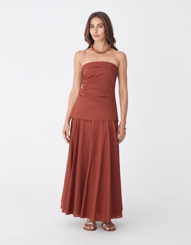 Forcast - Deb Cotton Strapless Tunic