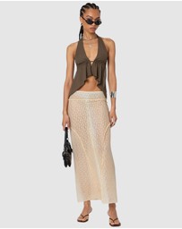 EDIKTED - Freda Open Back Chiffon Top