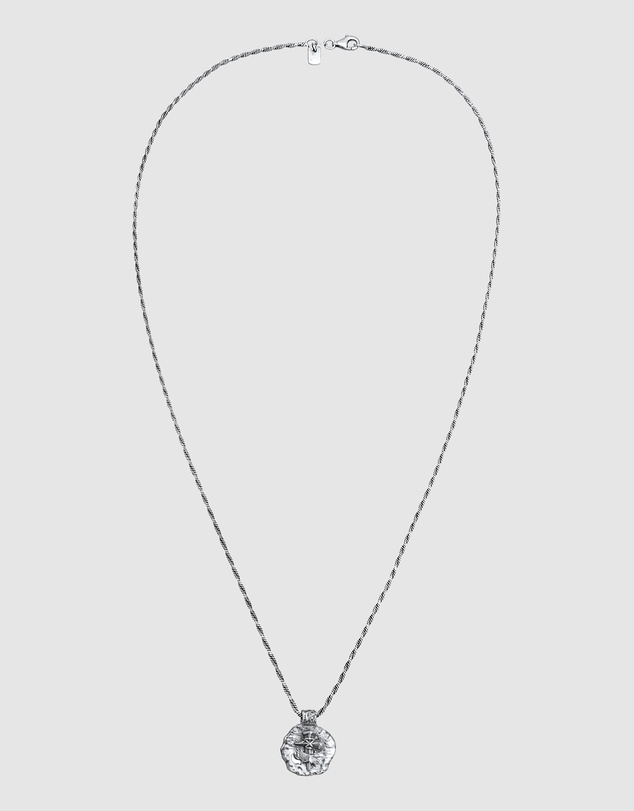 Kuzzoi - ICONIC EXCLUSIVE - Ancient Coin Pendant Necklace in Oxidised 925 Sterling Silver