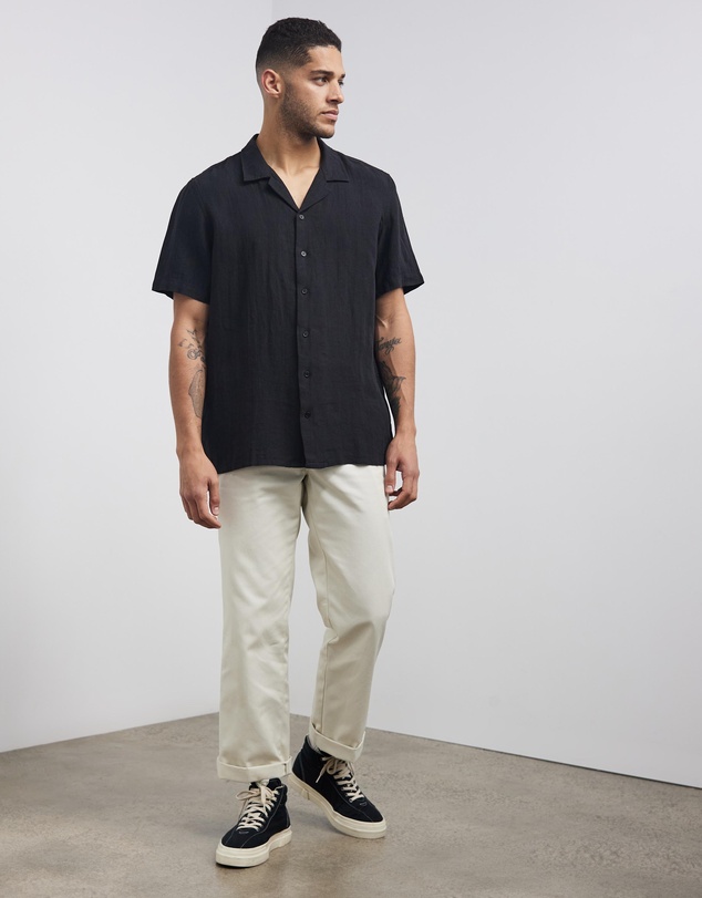 AERE - Linen Camp Collar Shirt