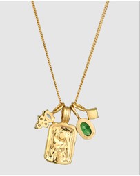 Elli Jewelry - Necklace Pendant Zirconia 925 Sterling Silver Gold-Plated