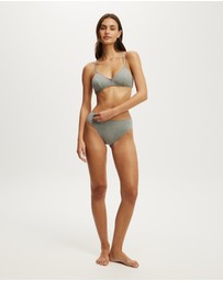 Cotton On Body - Cotton Pointelle Triangle Padded Bralette