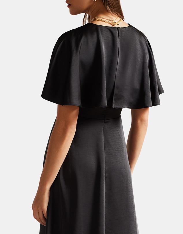 Ted Baker - Immie Satin Midi Dress With Cape Sleeve