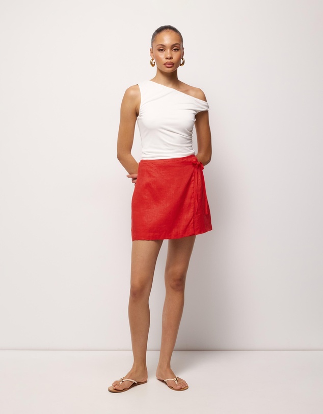 AERE - Linen Wrap Skirt