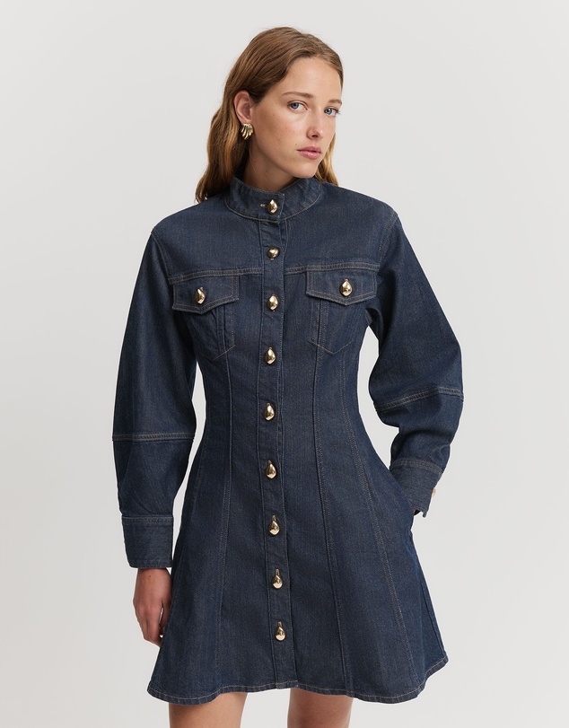 Country Road - Blouson Denim Mini Dress