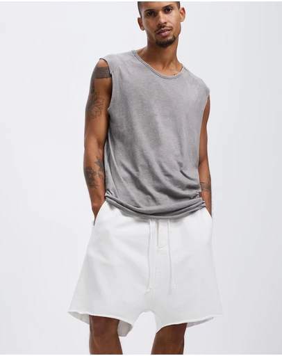 Surrounded By Ghosts - The Andesine Low Crotch French Terry Drawstring Shorts