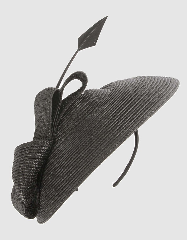 Max Alexander - Saucer Black Racing Fascinator Hat