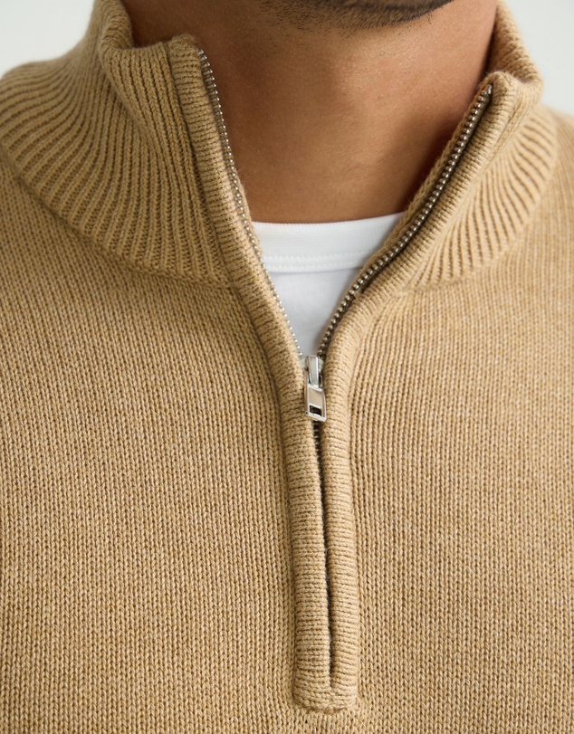 Oxford - Robert Zip Neck Knit Pullover