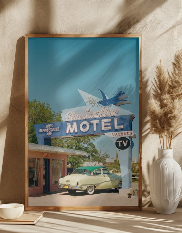 Olive et Oriel - Route 66 by Bethany Young Art Print