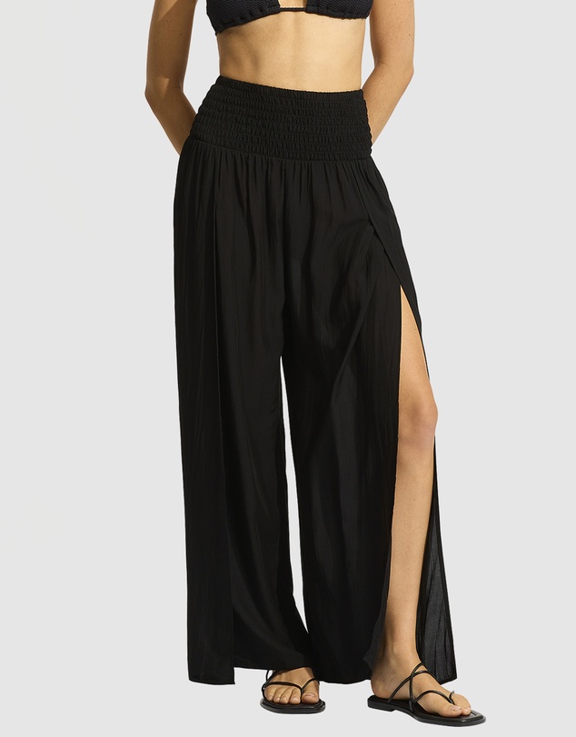 Seafolly - BEACH EDIT Shirred Waist Wrap Pant
