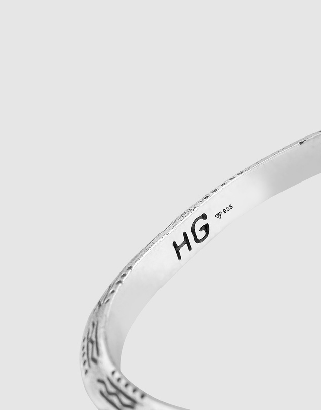 Haze & Glory - ICONIC EXCLUSIVE - Azetec Bangle in Oxidised 925 Silver