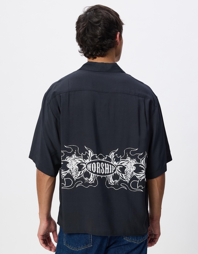 Worship - Tropical Heat Crop Bowling Shirt