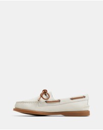 Sperry - A/O 2-Eye Leather White Gum- Women's