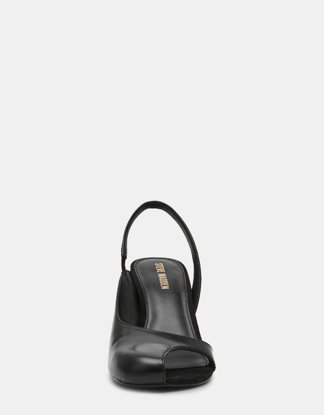 Steve Madden - Janine Black Leather Heels