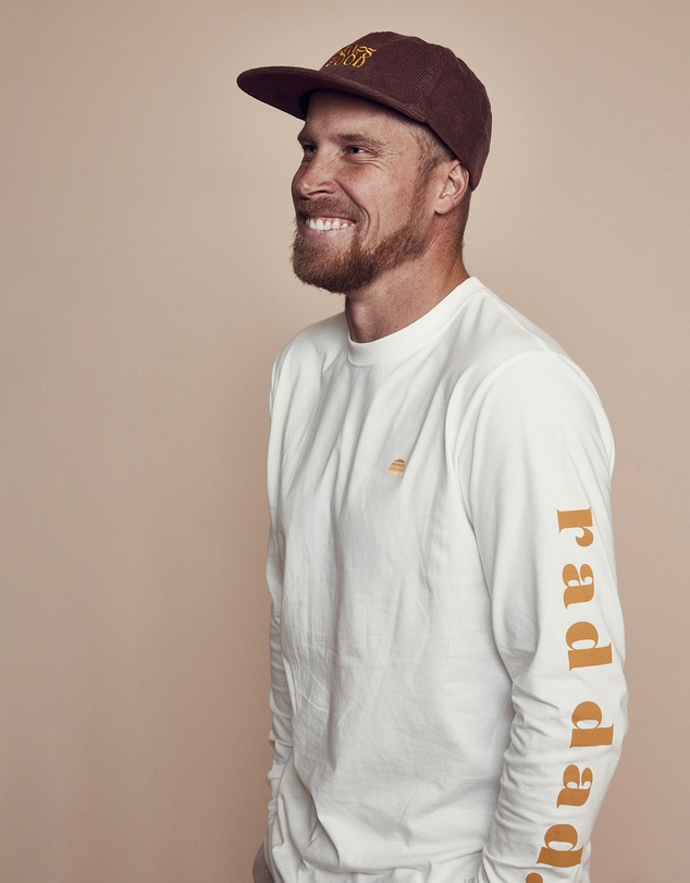 Banabae - Rad Dad Tonal Long Sleeve Tee - White