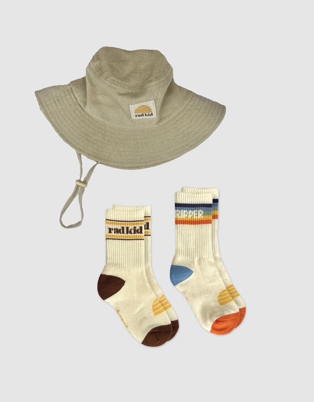 Banabae - Rad Kid Bucket Hat Banabae Sock Bundle - Sand