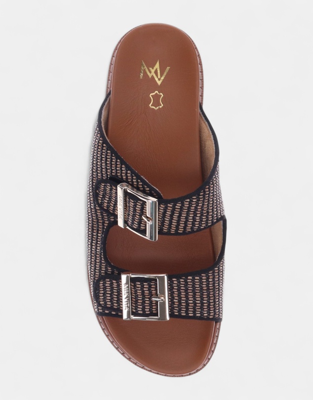 Mia Vita - Daisy Slide - Black Raffia
