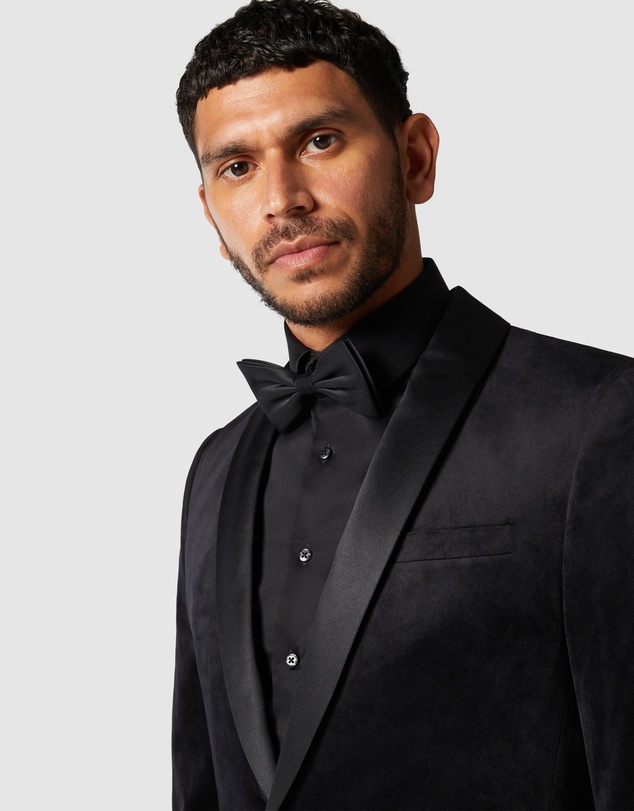 Politix - Slim Fit Detachable Shawl Collar Velvet Tuxedo Jacket