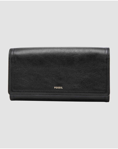 Fossil - Logan Black RFID Flap Clutch