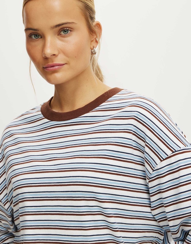 Cotton On Body Active - Long Sleeve Slub Graphic Crew