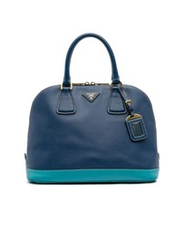 Pre-Loved by Azura Reborn - Pre-Loved Bicolor Saffiano Lux Promenade Dome Handbag