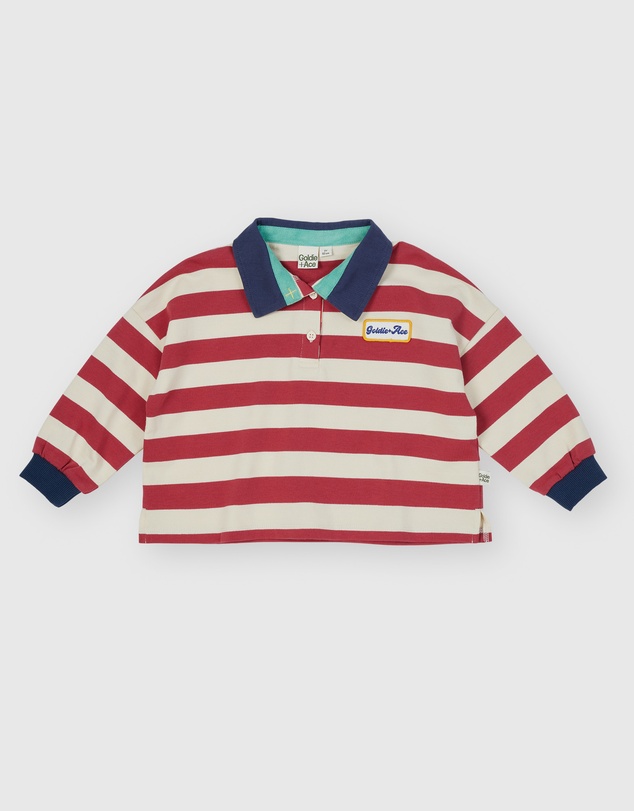 Goldie + Ace - Rugby Stripe Terry Sweat Top - Babies-Kids