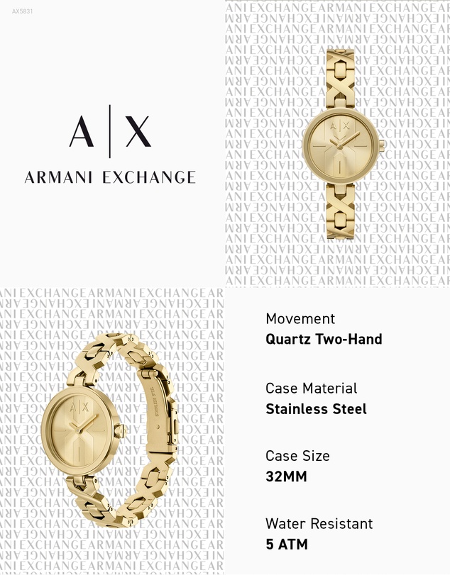 Armani Exchange - Gold Tone Analogue Watch
