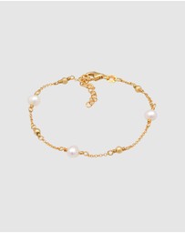 Elli Jewelry - Bracelet Classic Balls with Freshwater Cultured Pearls in 925 sterling silver gold plated