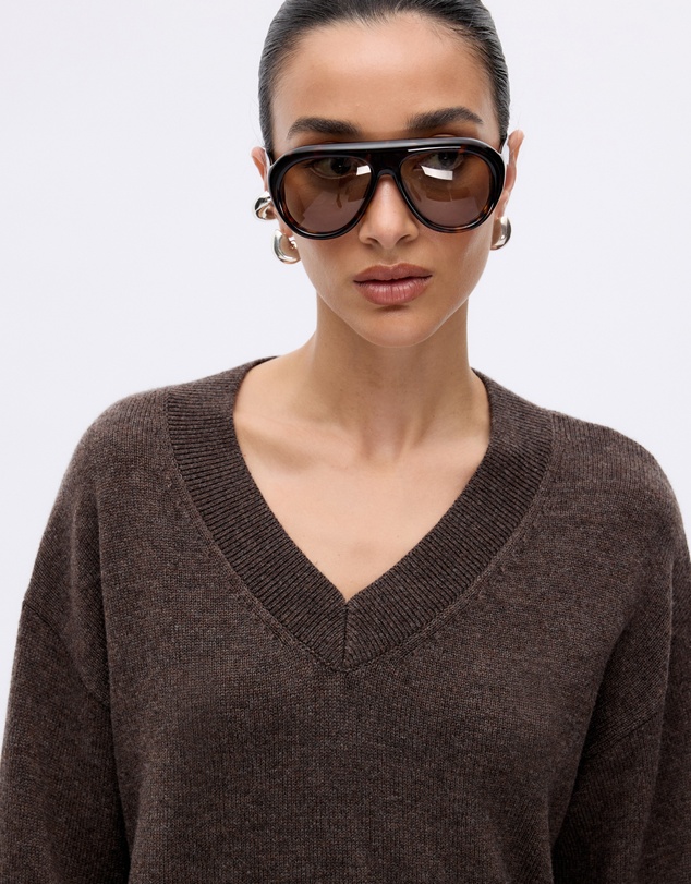 Minima Esenciales - Lorin Wool Cashmere V Neck