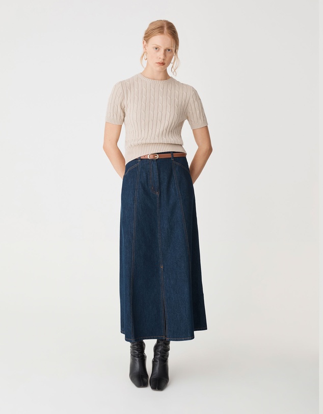 Forcast - Anita Short Sleeve Cable Knit
