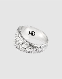 Haze & Glory - ICONIC EXCLUSIVE - Ring Signet Men Onyx Circle 925 Sterling Silver