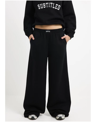 Subtitled - Athletic Wide Leg Fleece Pants