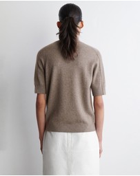 COS - Cashmere Mock-Neck T-Shirt