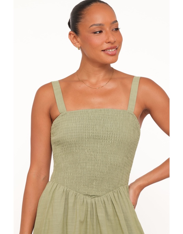 Petal & Pup - Rowell Midi Dress - Olive Green