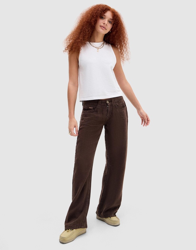 BDG By Urban Outfitters - Kayla Lowrider Linen Trousers