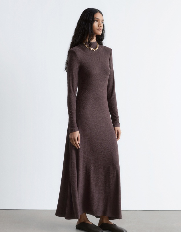 & Other Stories - Jacquard Jersey Maxi Dress