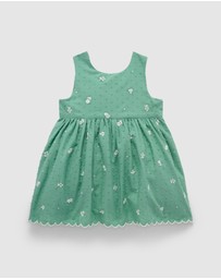 Purebaby - Embroidered Dress -Kids-Babies