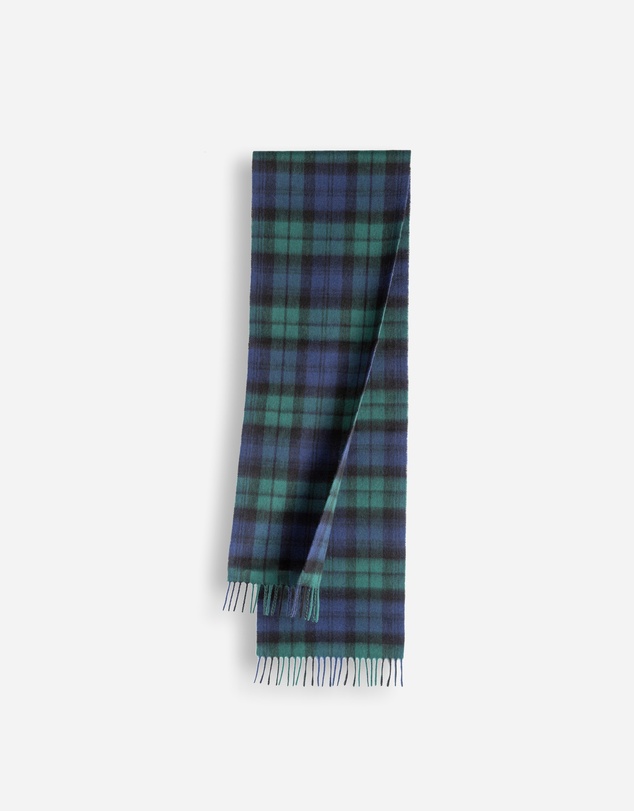 Ozwear Connection Uggs - 100% Wool Scarf Navy and Green Check