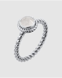 Elli Jewelry - Ring Moonstone Birthstone June 925 Sterling Silver