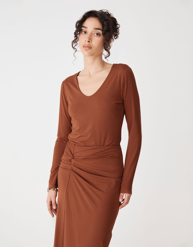 Forcast - Isla V-Neck Bamboo Top