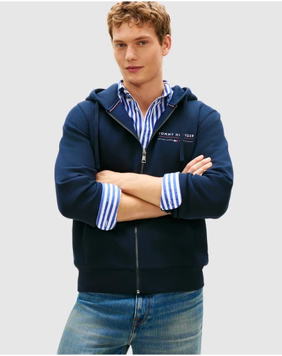 Tommy Hilfiger - Logo Terry Zip-Thru Hoody