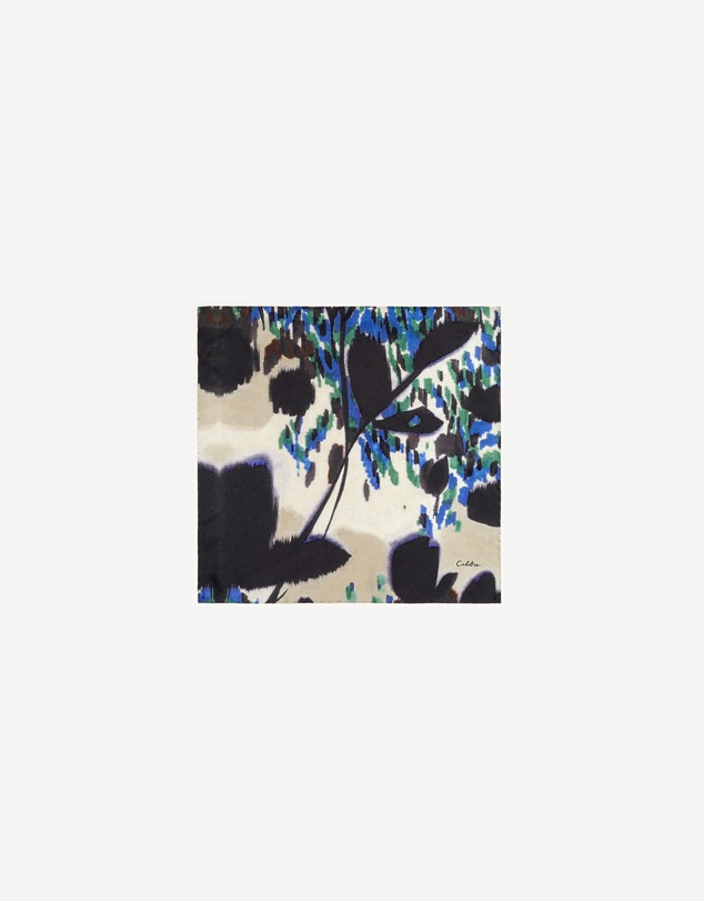 Calibre - Autumn Leaves Pocket Square Blue Combo