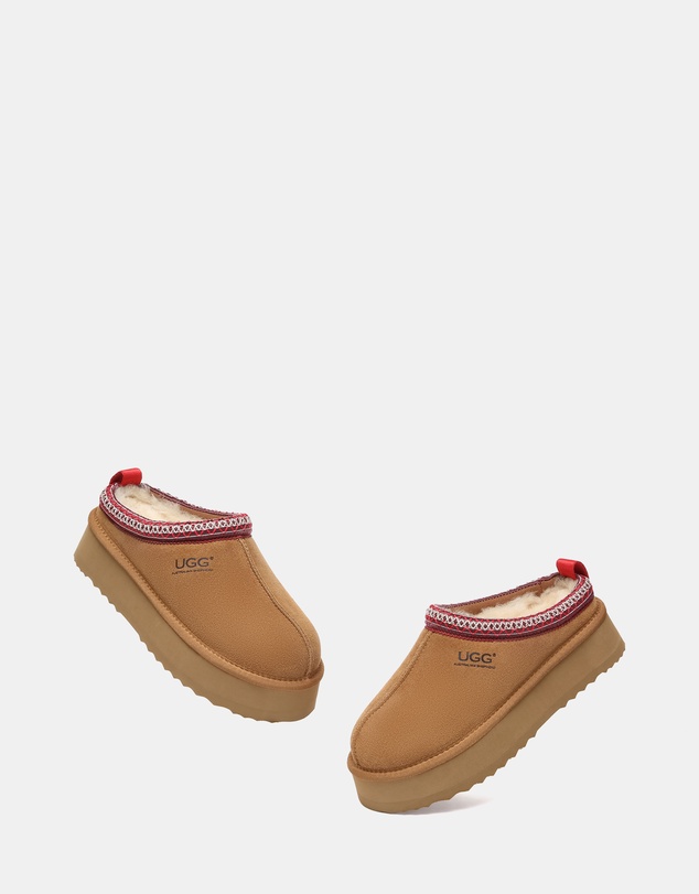 EVERAU - Australian Shepherd Ugg Tay Platform Cow Suede Upper House Shoes