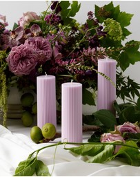 XRJ Celebrations - Pillar Pastel Purple Candle