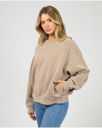 All About Eve - Aae Vintage Raglan Crew Stone